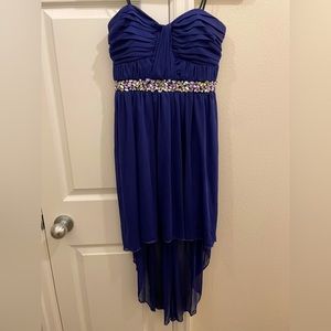 Purple Beaded Hi-Low Dress
